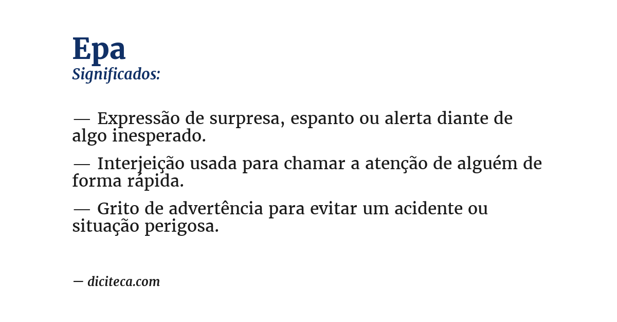 Significado de epa
