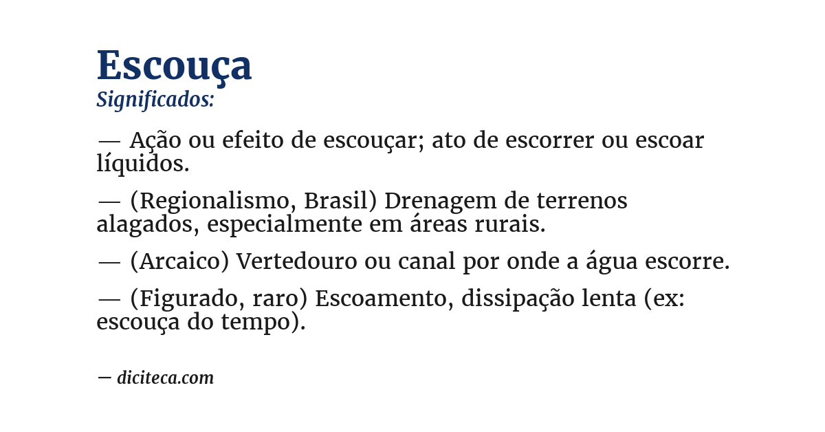 Significado de escouça