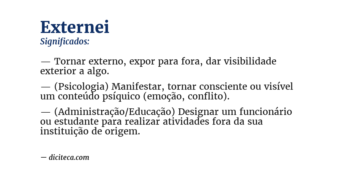 Significado de externei