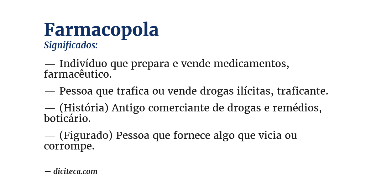 Significado de farmacopola