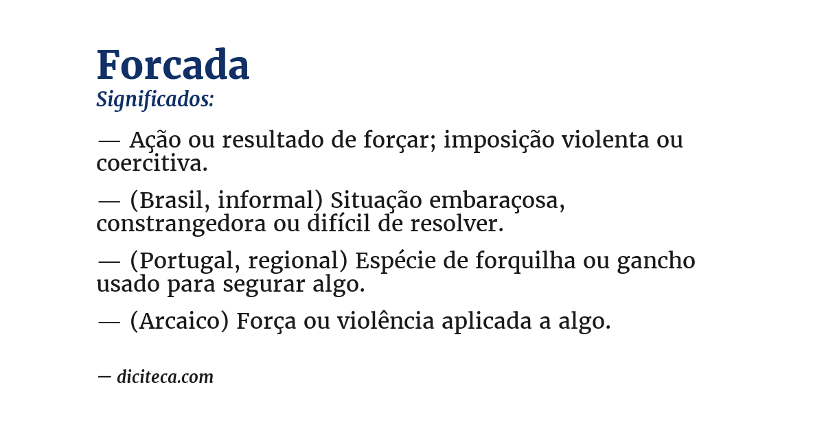 Significado de forcada