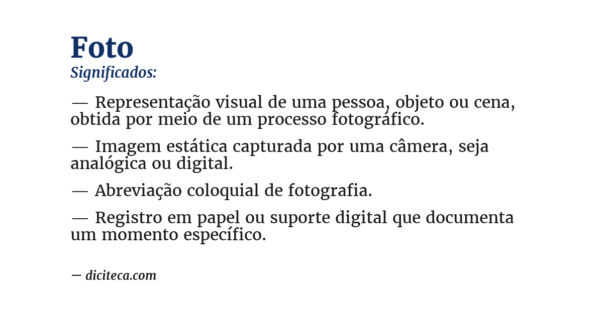 Significado de foto