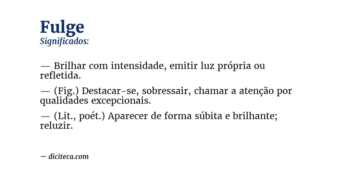 Significado de fulge