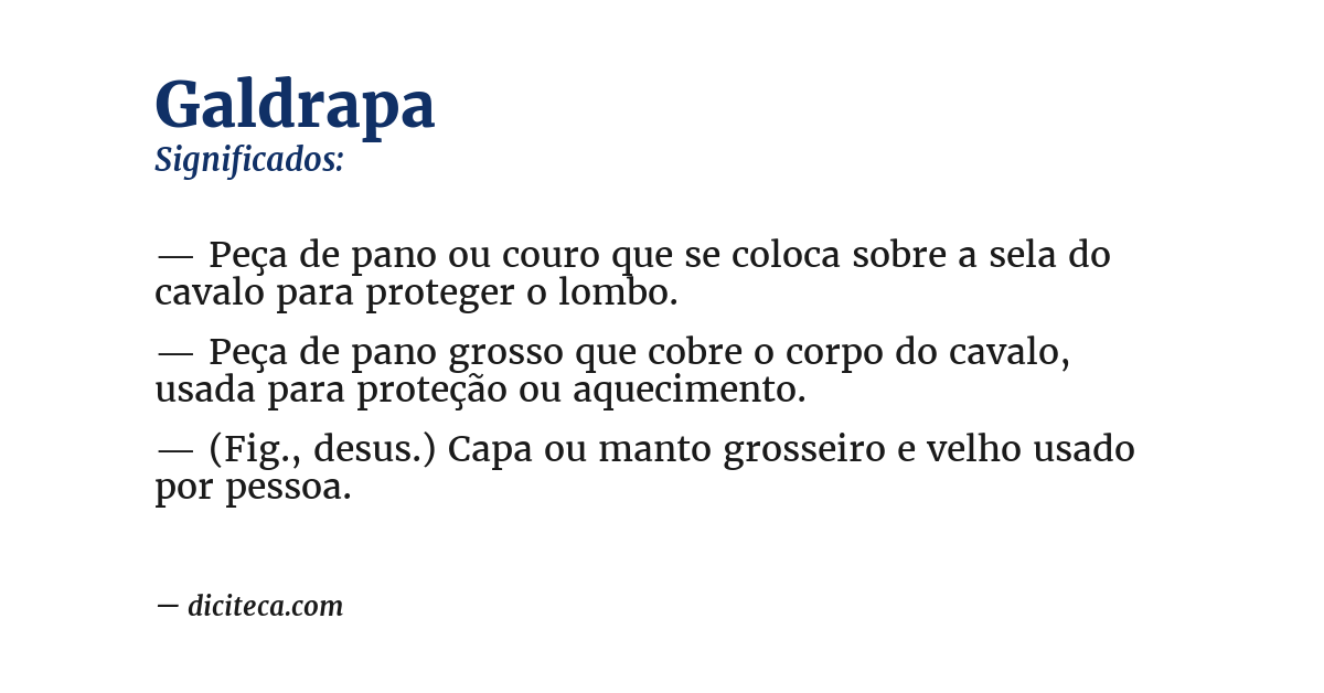 Significado de galdrapa