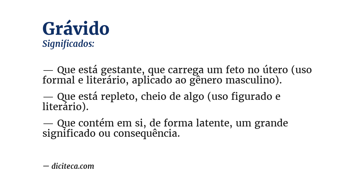 Significado de grávido