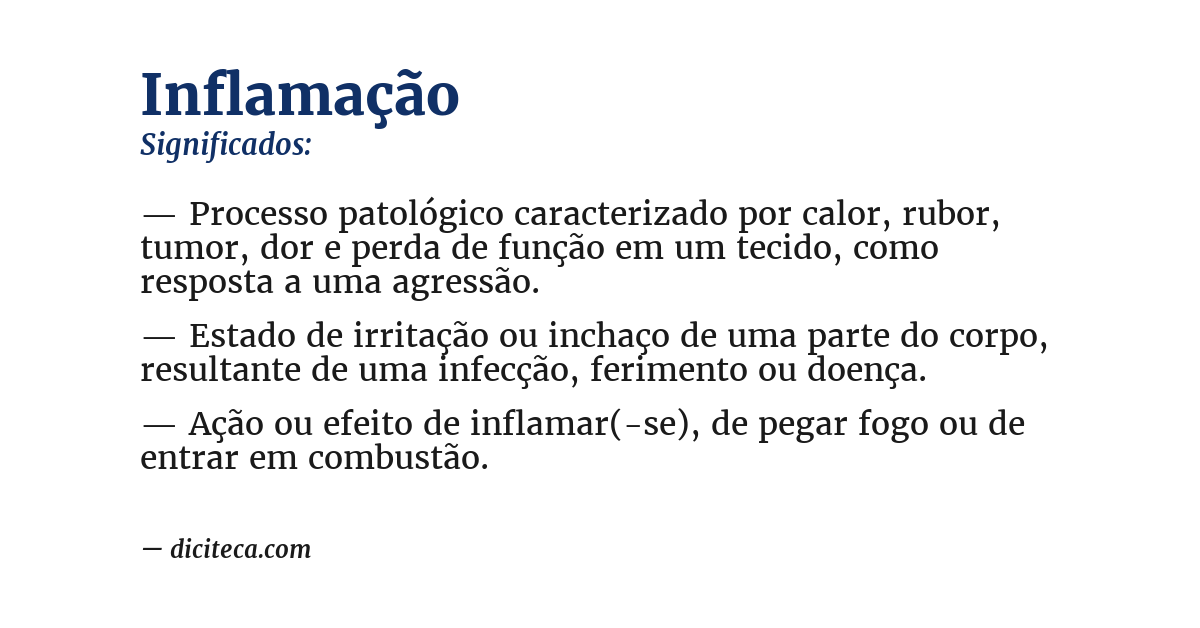 Significado de inflamação
