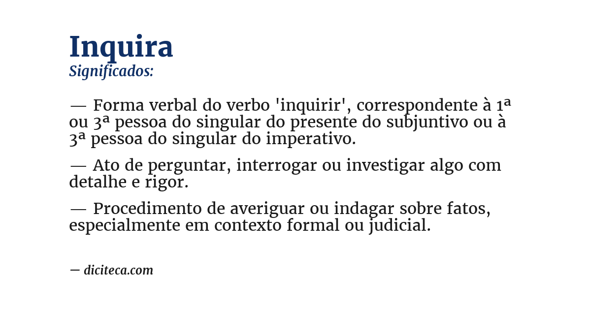 Significado de inquira