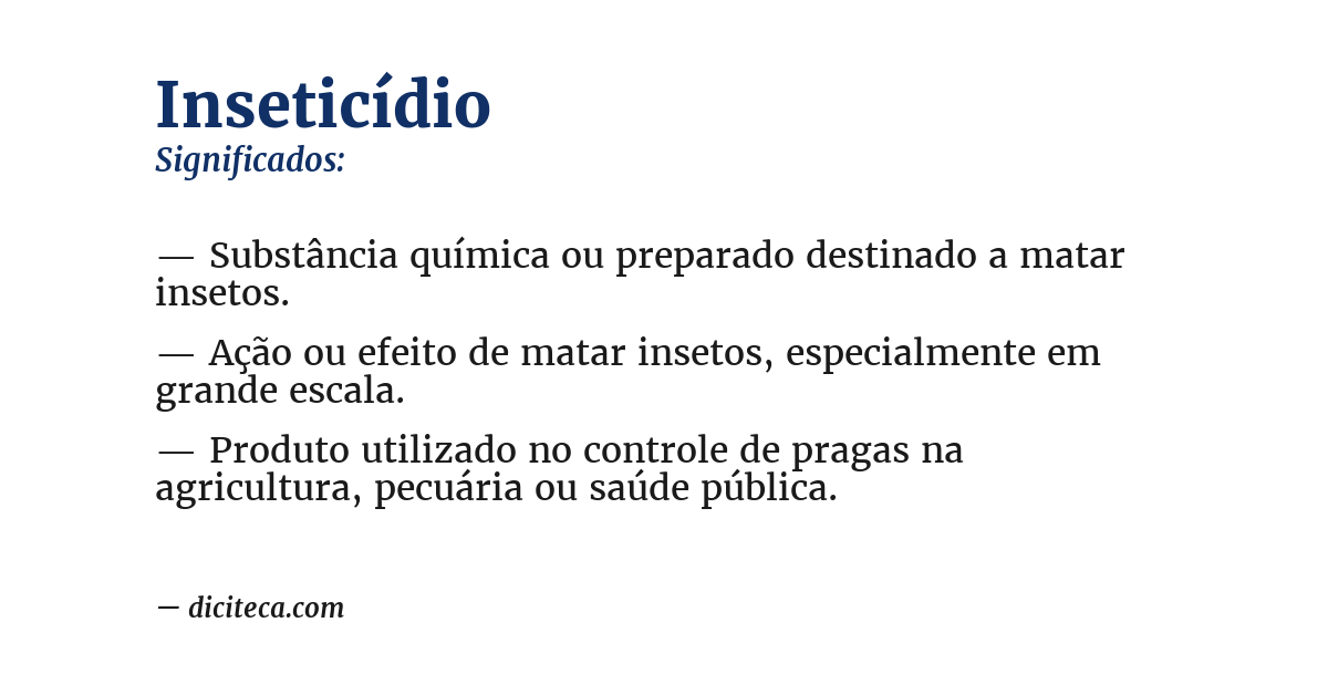 Significado de inseticídio