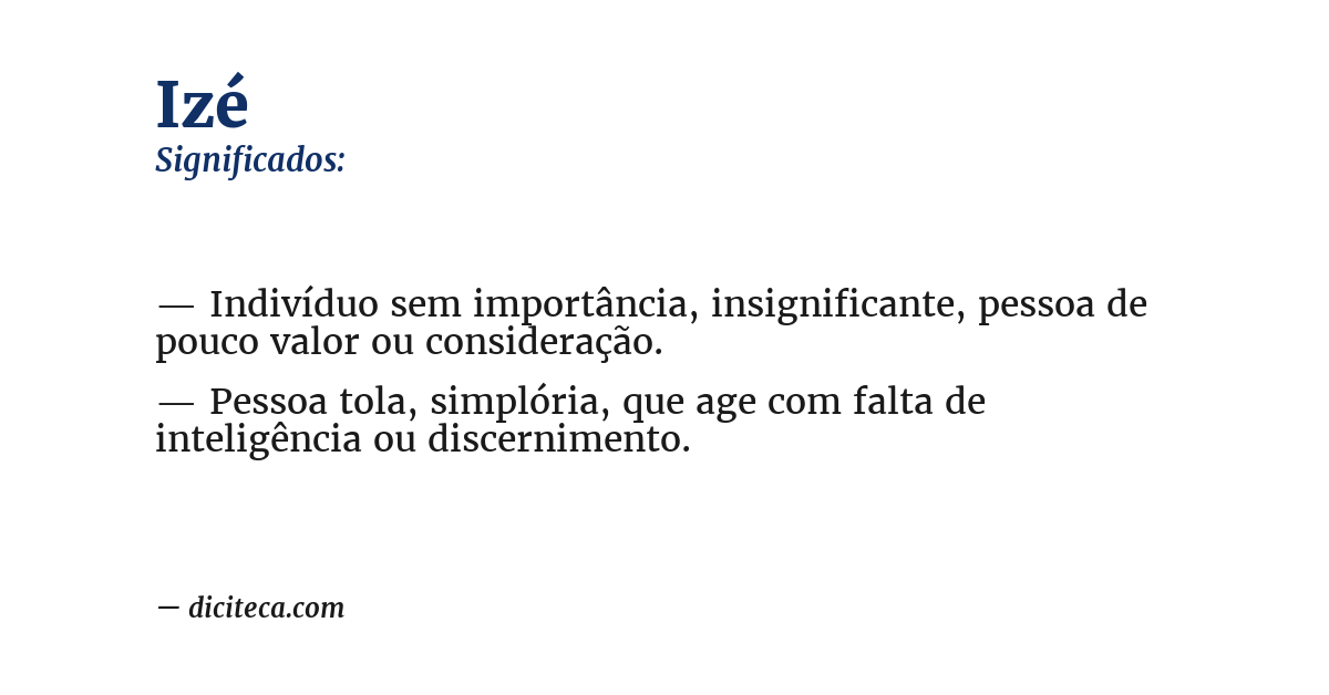 Significado de izé