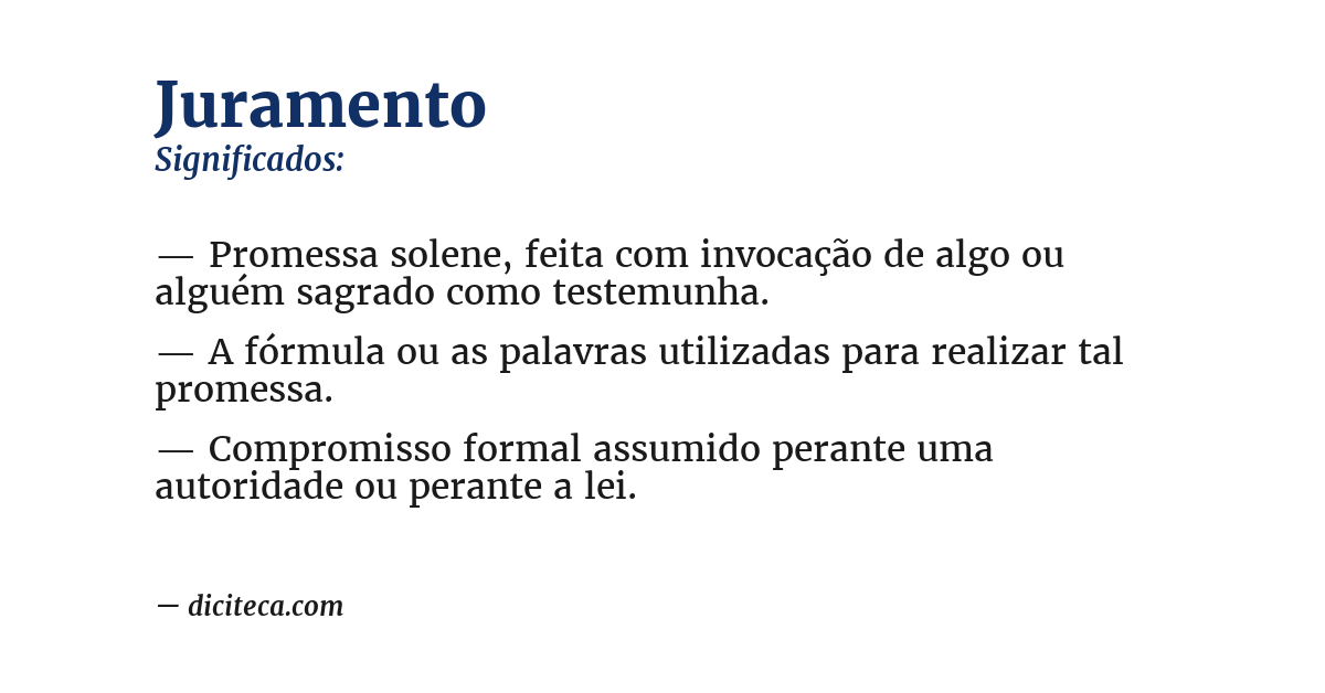Significado de juramento