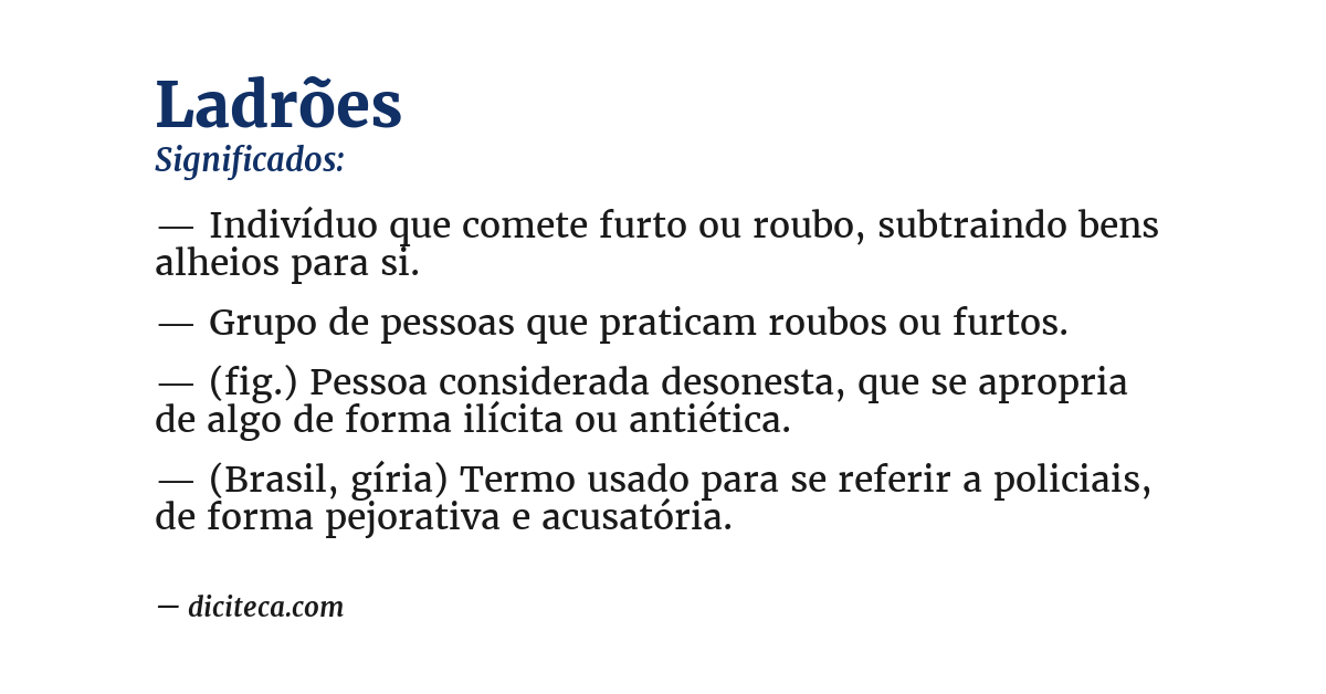 Significado de ladrões