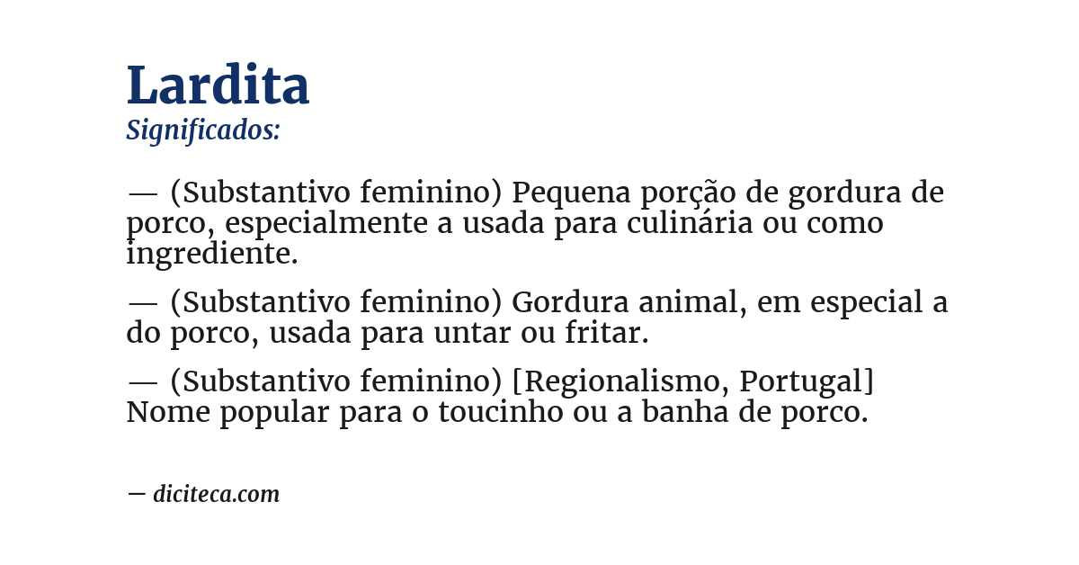 Significado de lardita