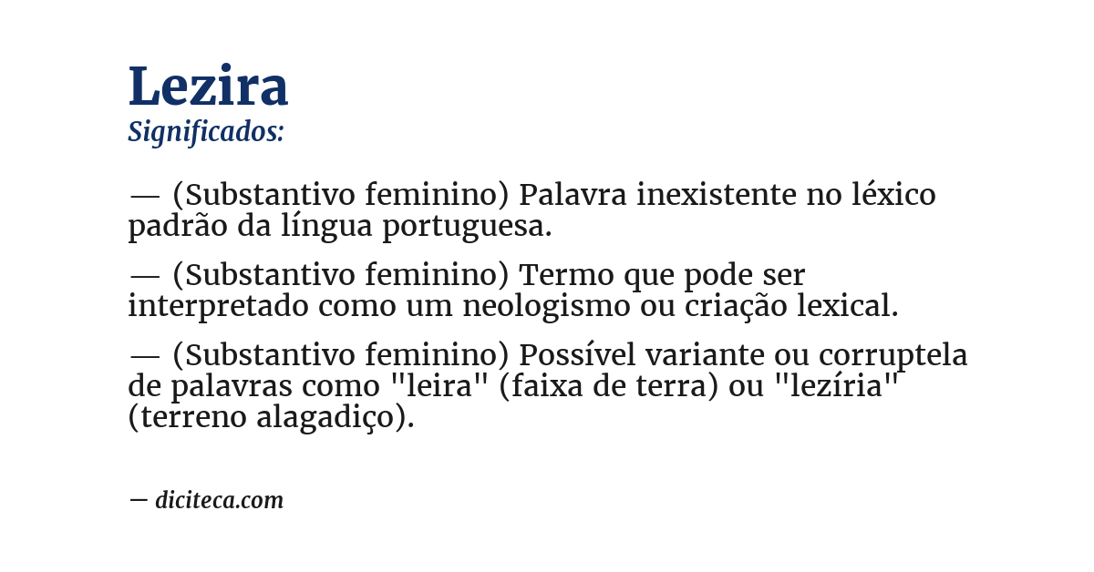 Significado de lezira