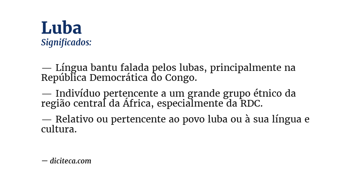 Significado de luba