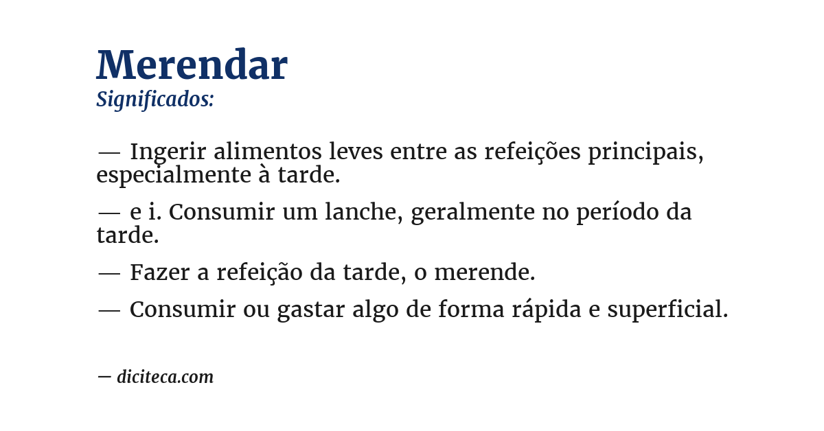 Significado de merendar