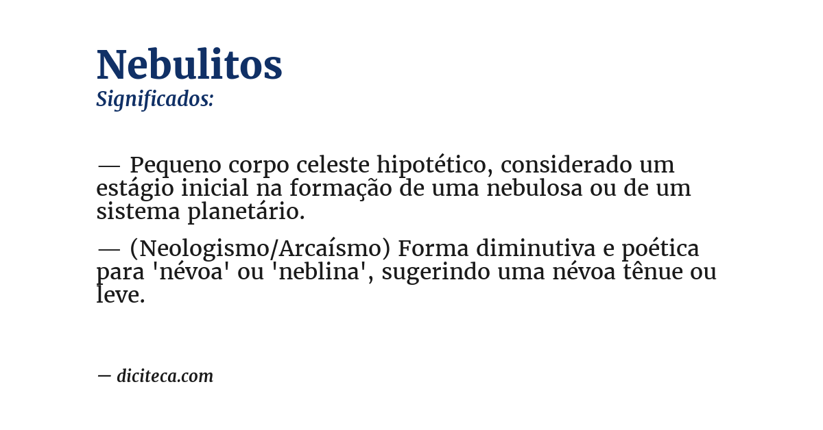 Significado de nebulitos