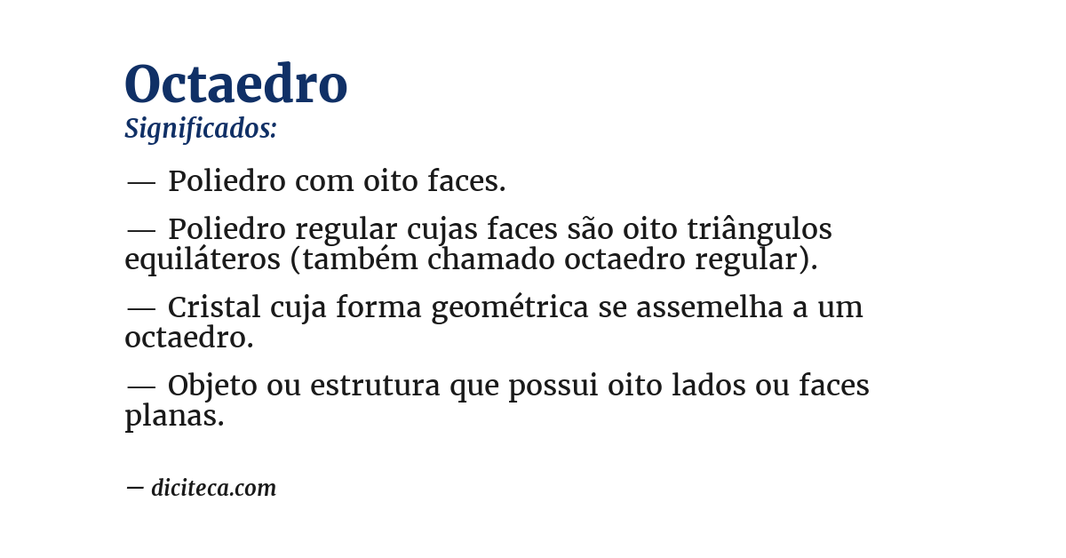 Significado de octaedro