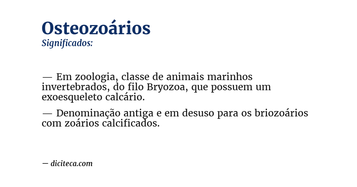 Significado de osteozoários
