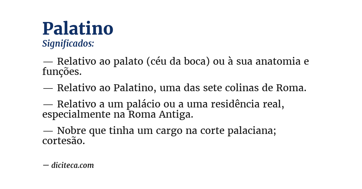 Significado de palatino