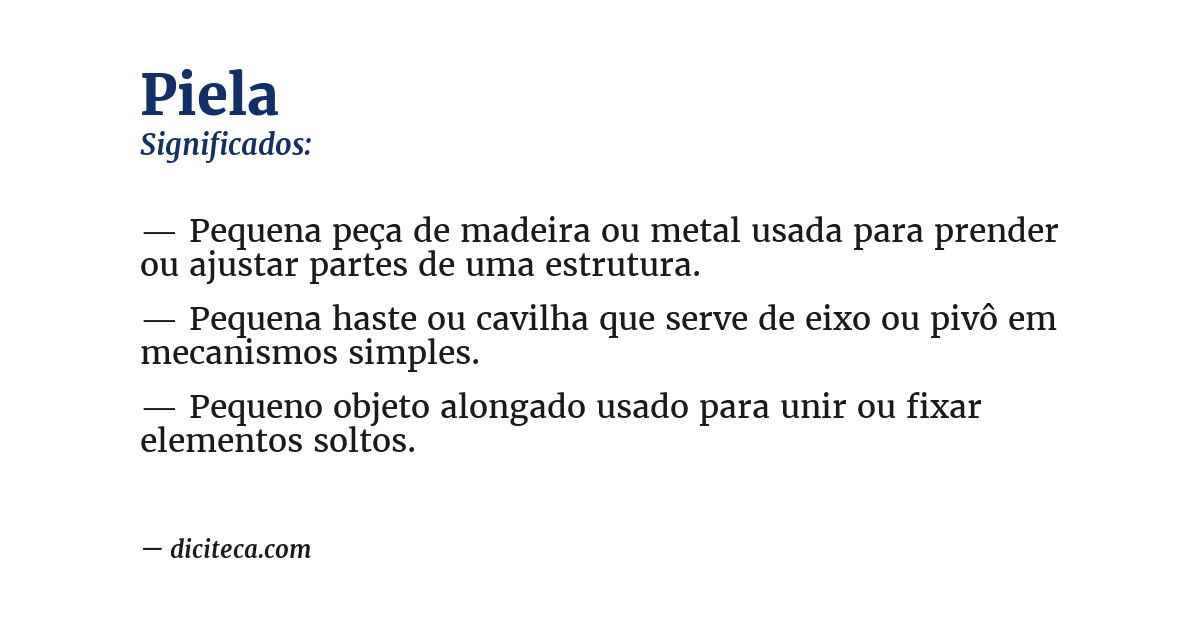 Significado de piela