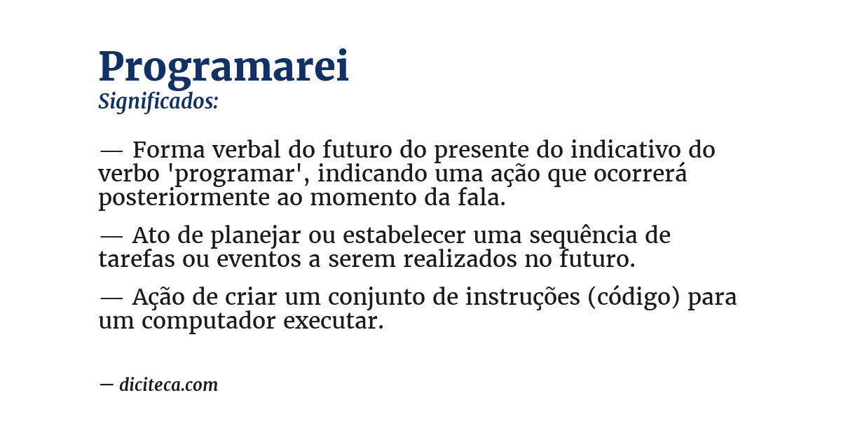 Significado de programarei