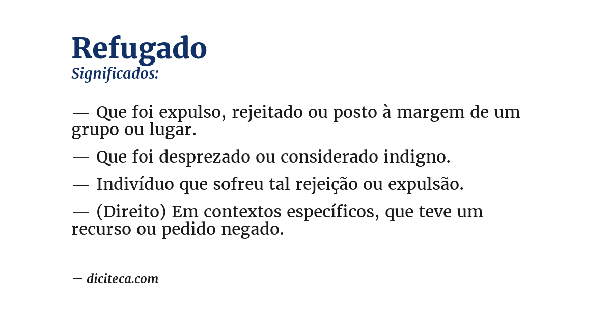 Significado de refugado