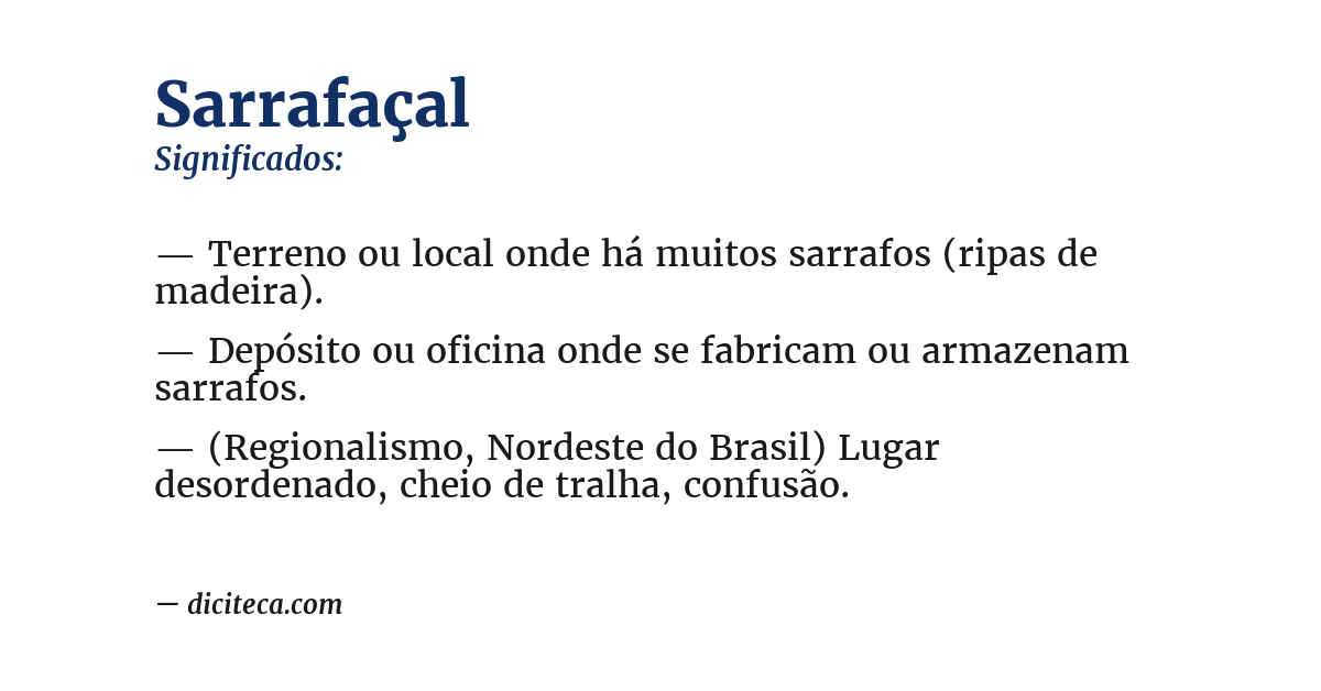 Significado de sarrafaçal