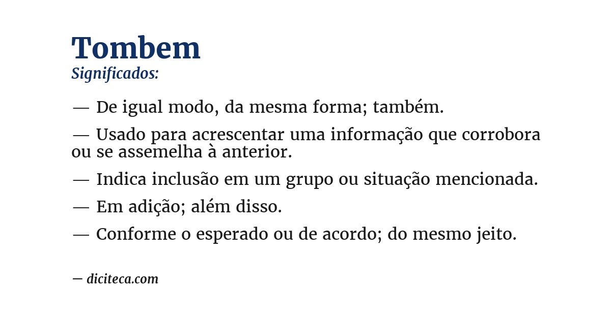 Significado de tombem