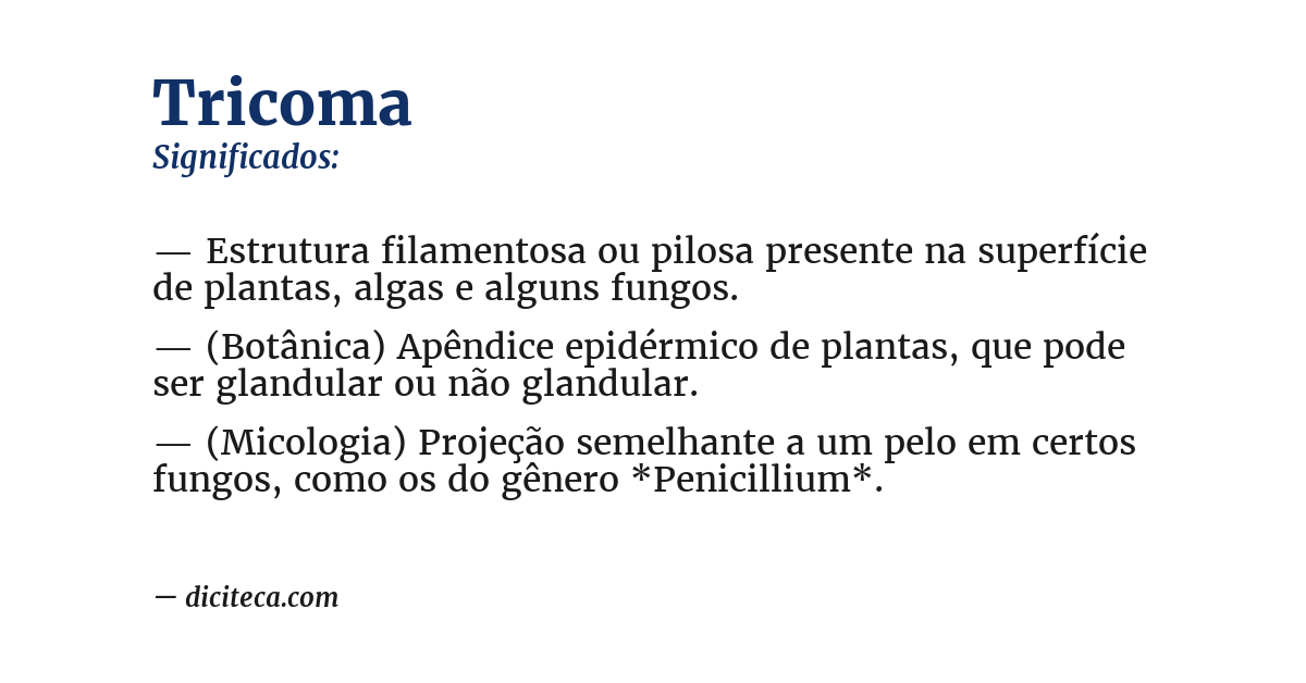 Significado de tricoma
