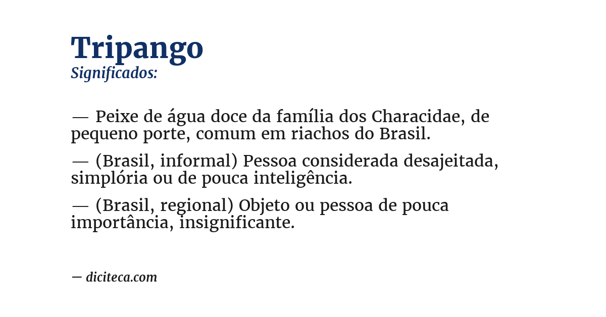 Significado de tripango