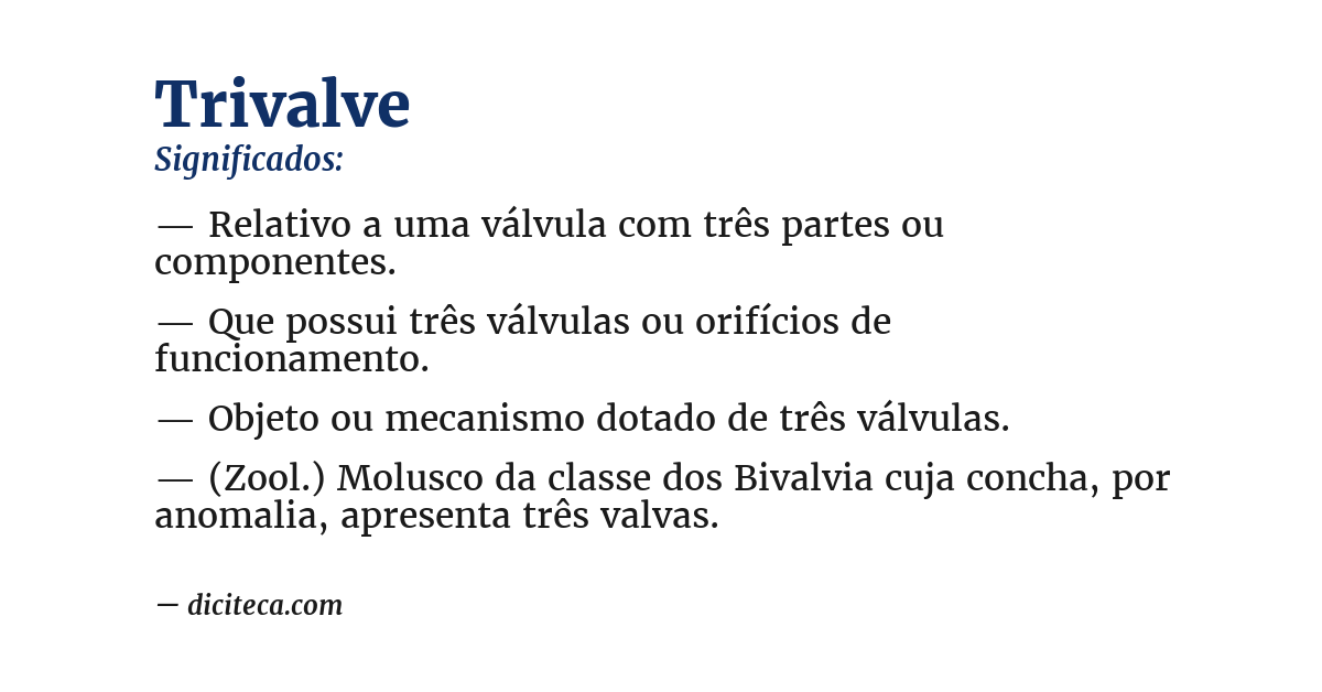 Significado de trivalve