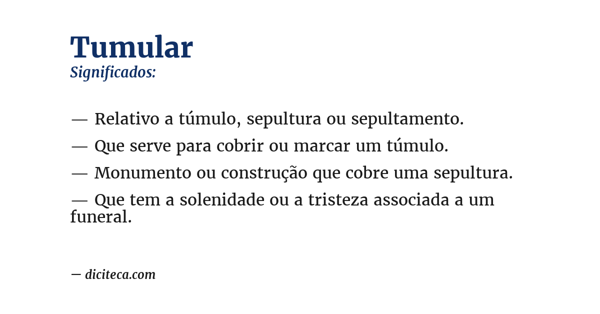 Significado de tumular