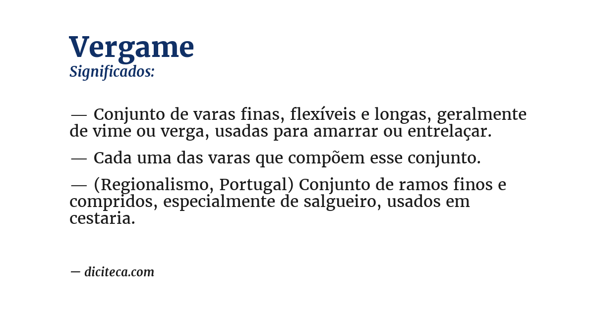 Significado de vergame