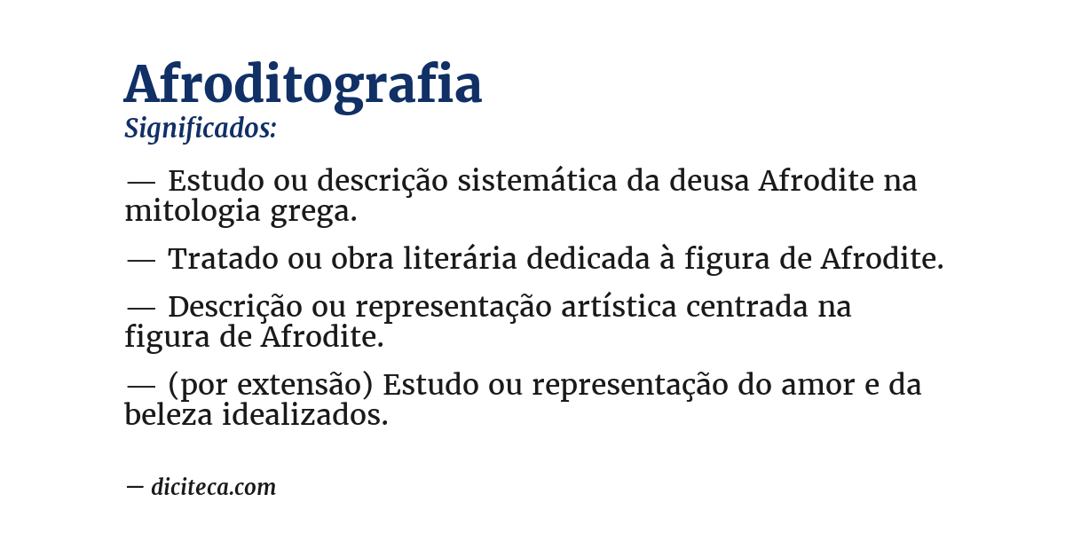 Significado de afroditografia