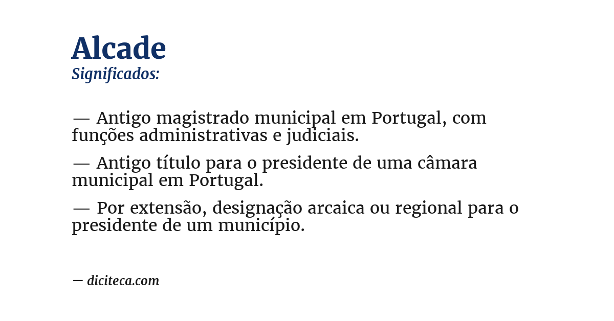 Significado de alcade