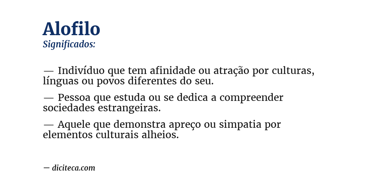 Significado de alofilo