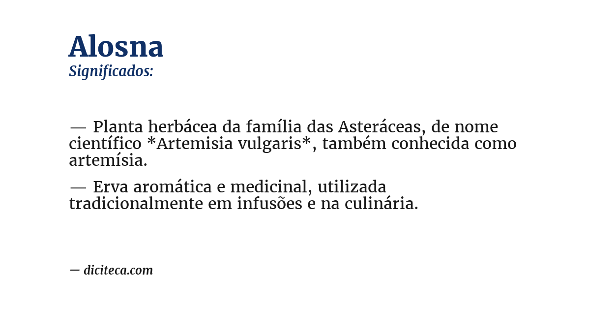 Significado de alosna