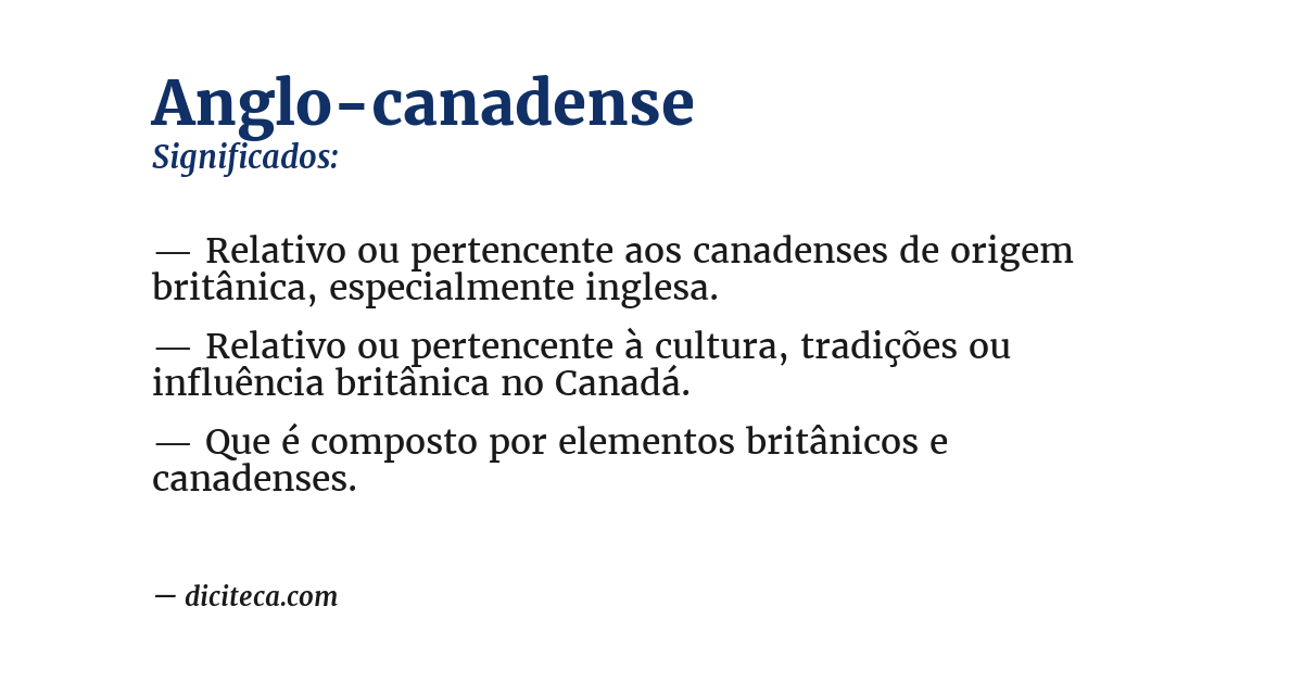 Significado de anglo-canadense