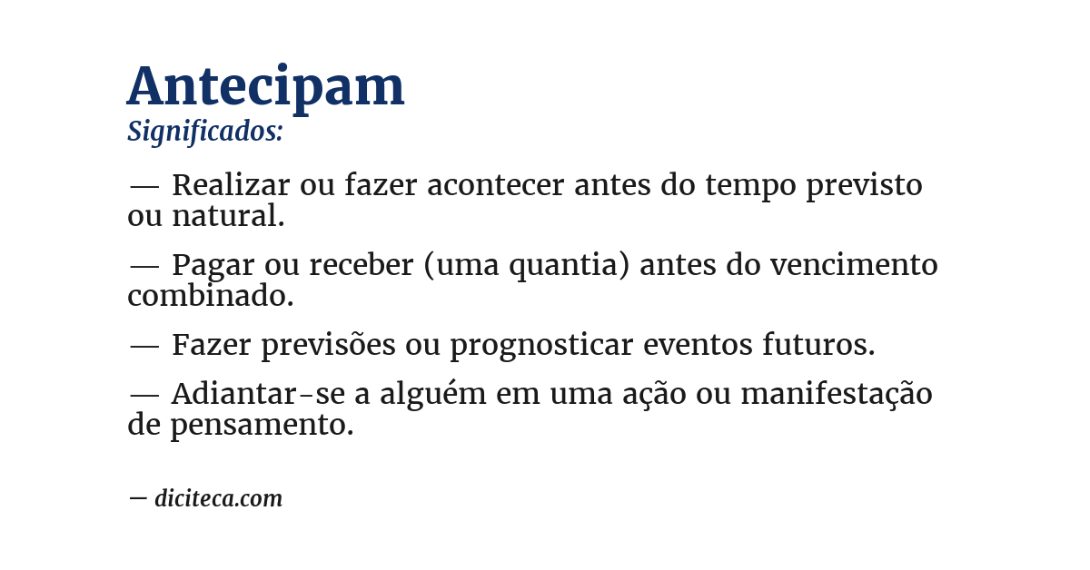 Significado de antecipam