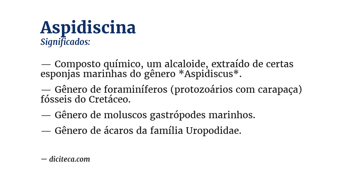 Significado de aspidiscina