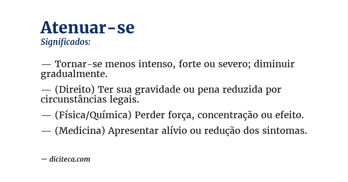 Significado de atenuar-se