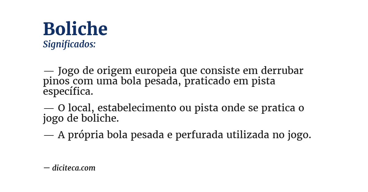 Significado de boliche