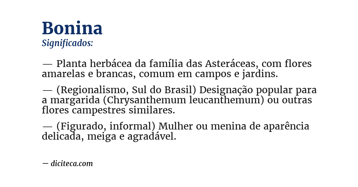 Significado de bonina