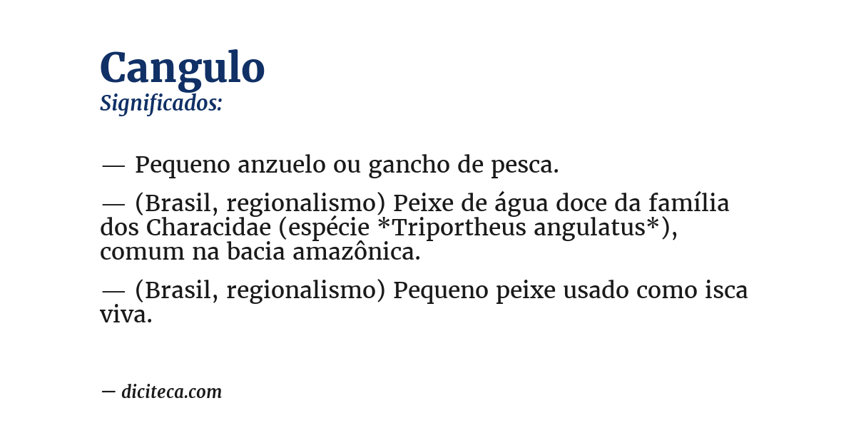 Significado de cangulo