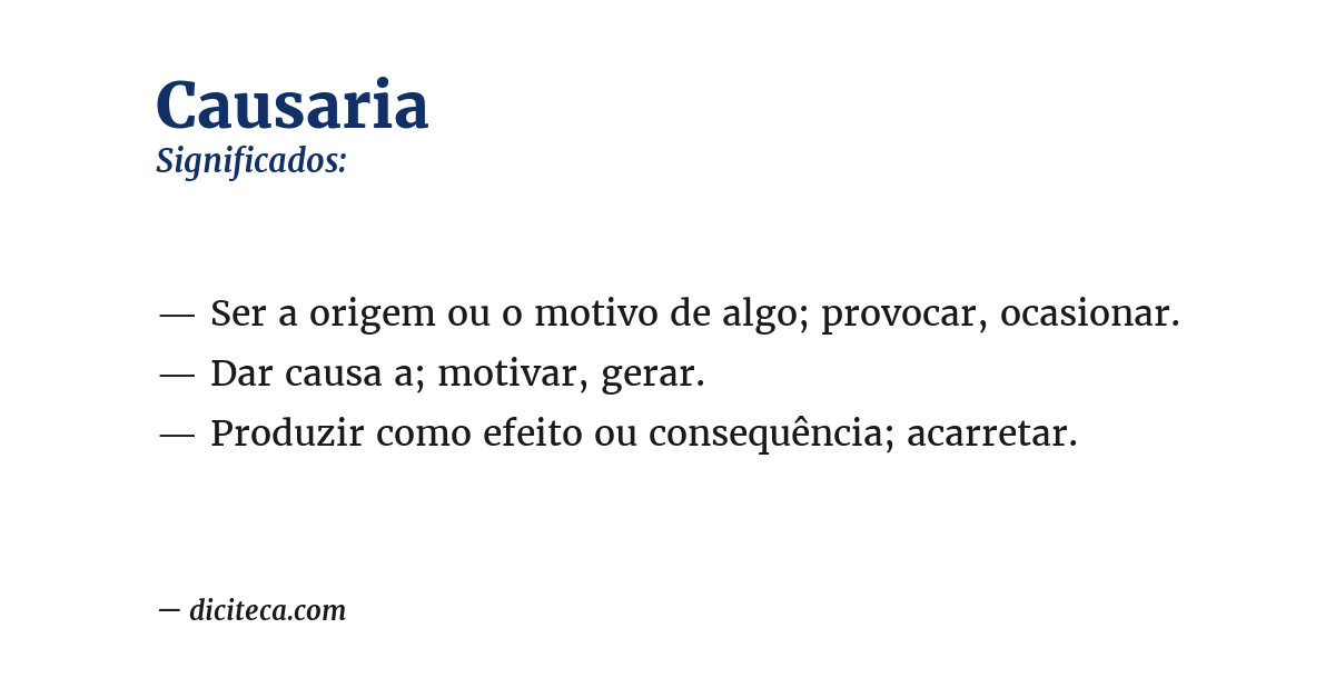 Significado de causaria