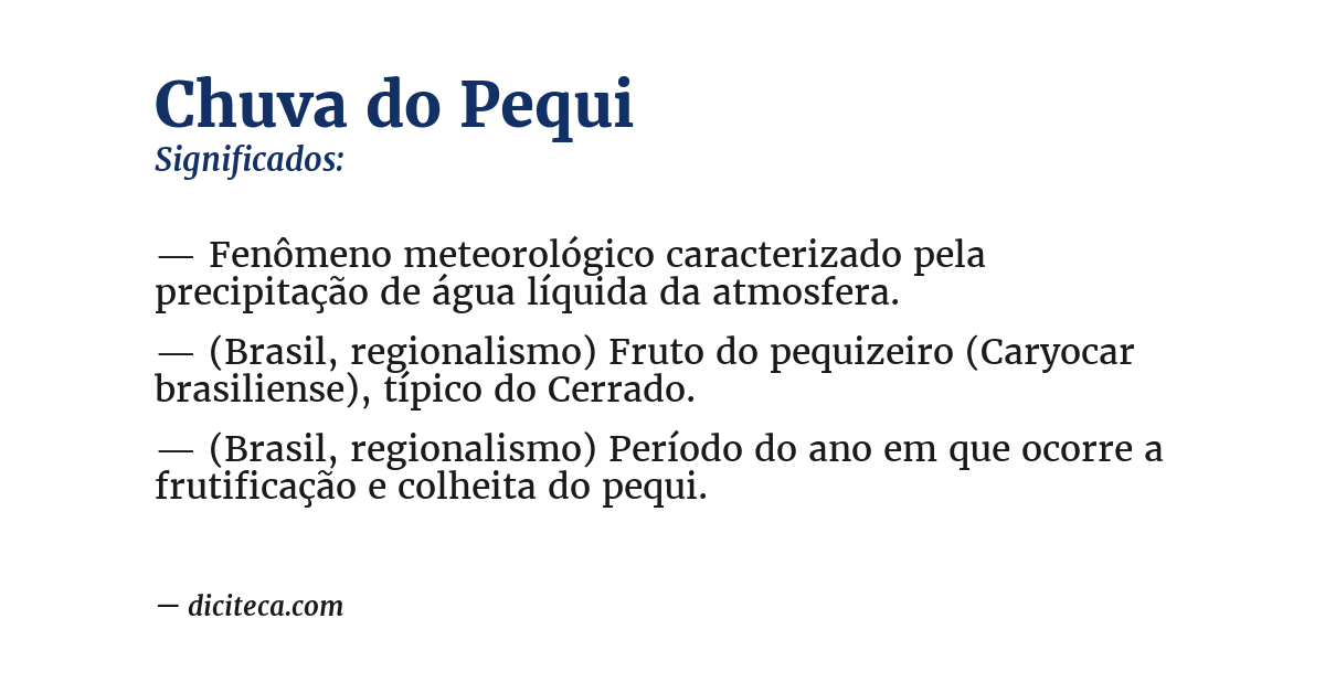 Significado de chuva do pequi