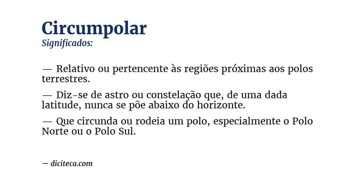 Significado de circumpolar