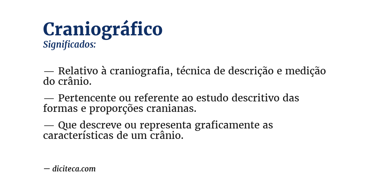 Significado de craniográfico