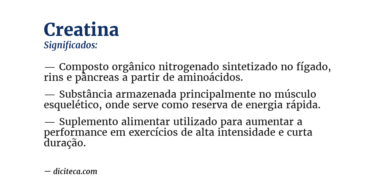 Significado de creatina