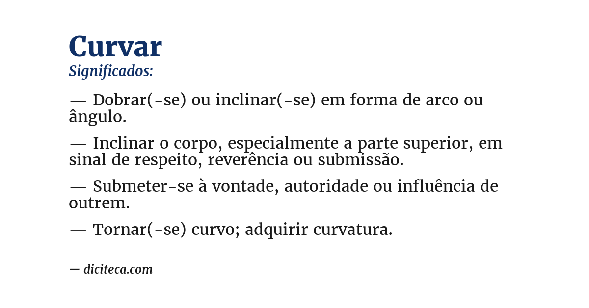 Significado de curvar